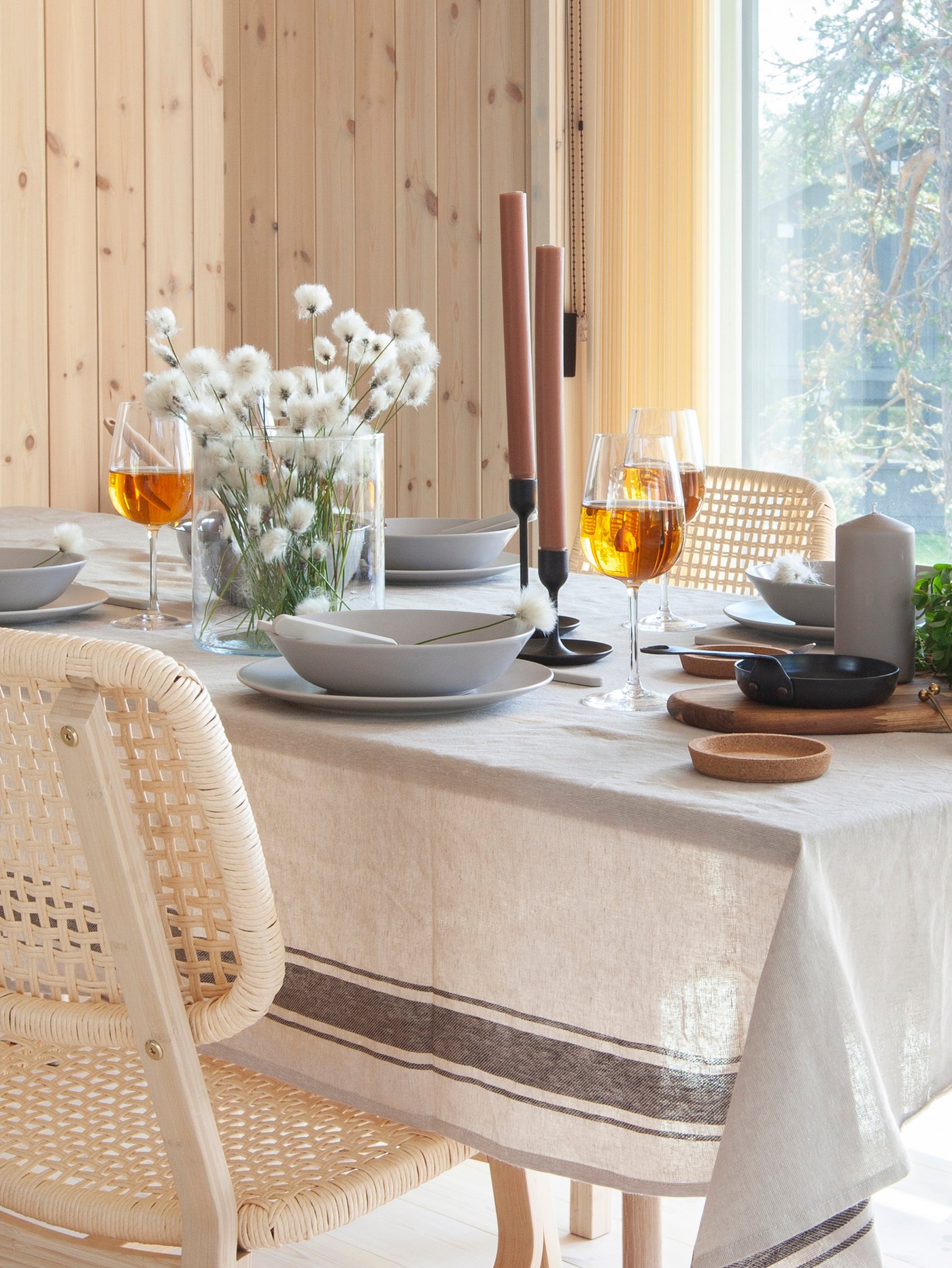 Smuk stemning i sommerhuset.