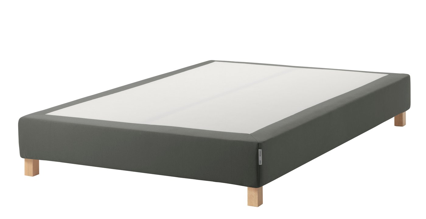 IKEA ESPEVÄR resårmadrassbotten med ben, mörkgrå, 140x200 cm