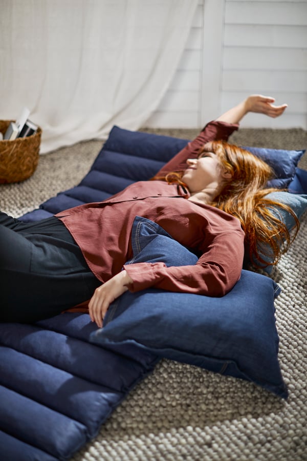 A JESSHEIM futon mattress in the living room