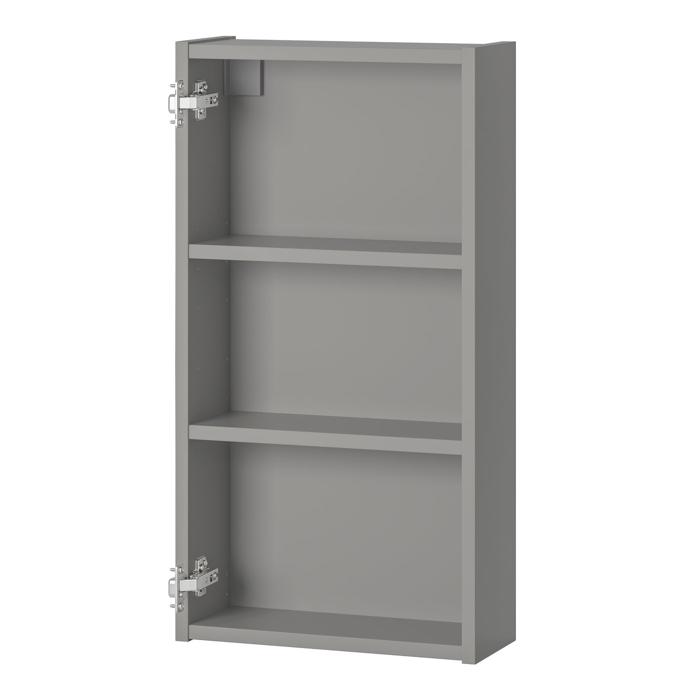 IKEA ENHET väggskåp m 2 hyllplan, grå, 40x15x75 cm