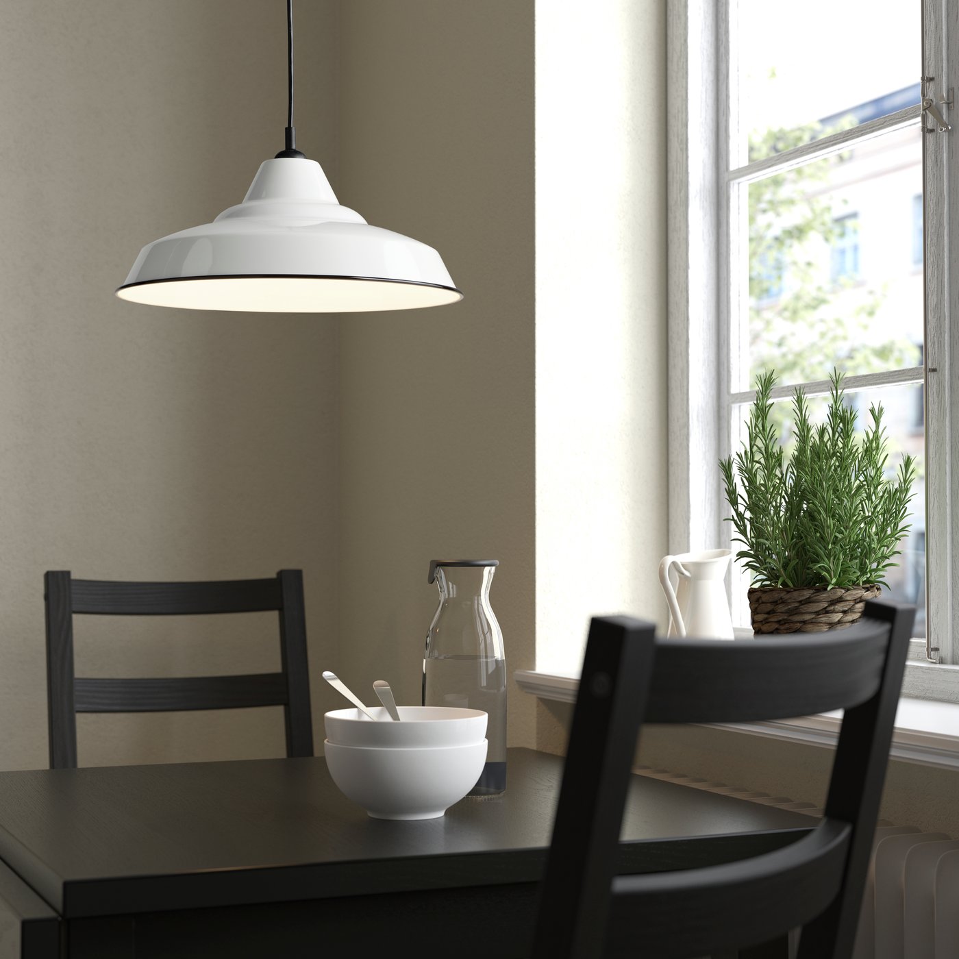 A white TRETTIOEN pendant lamp