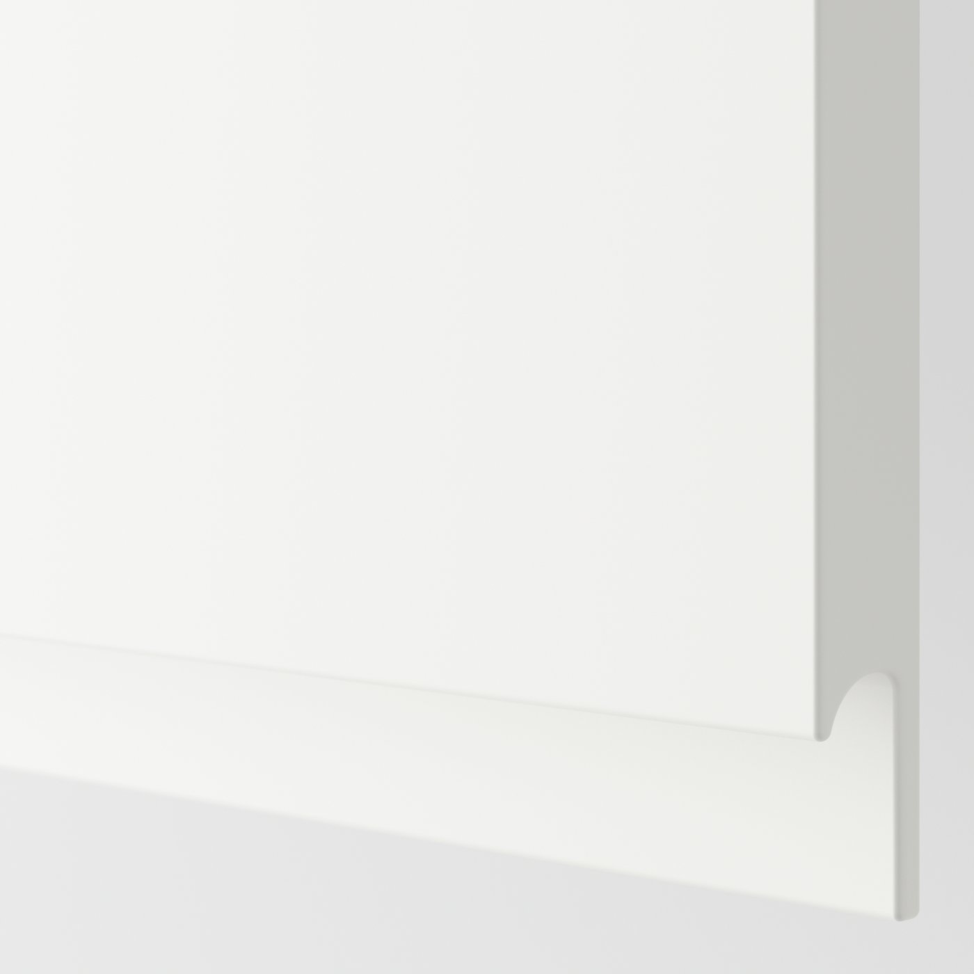 A matt white VOXTORP door
