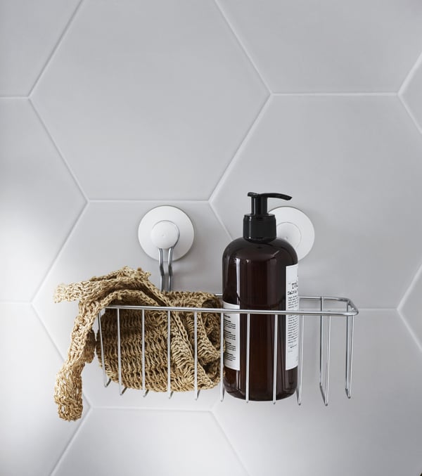 VOXNAN Półka prysznicowa, chrom, 25x6 cm