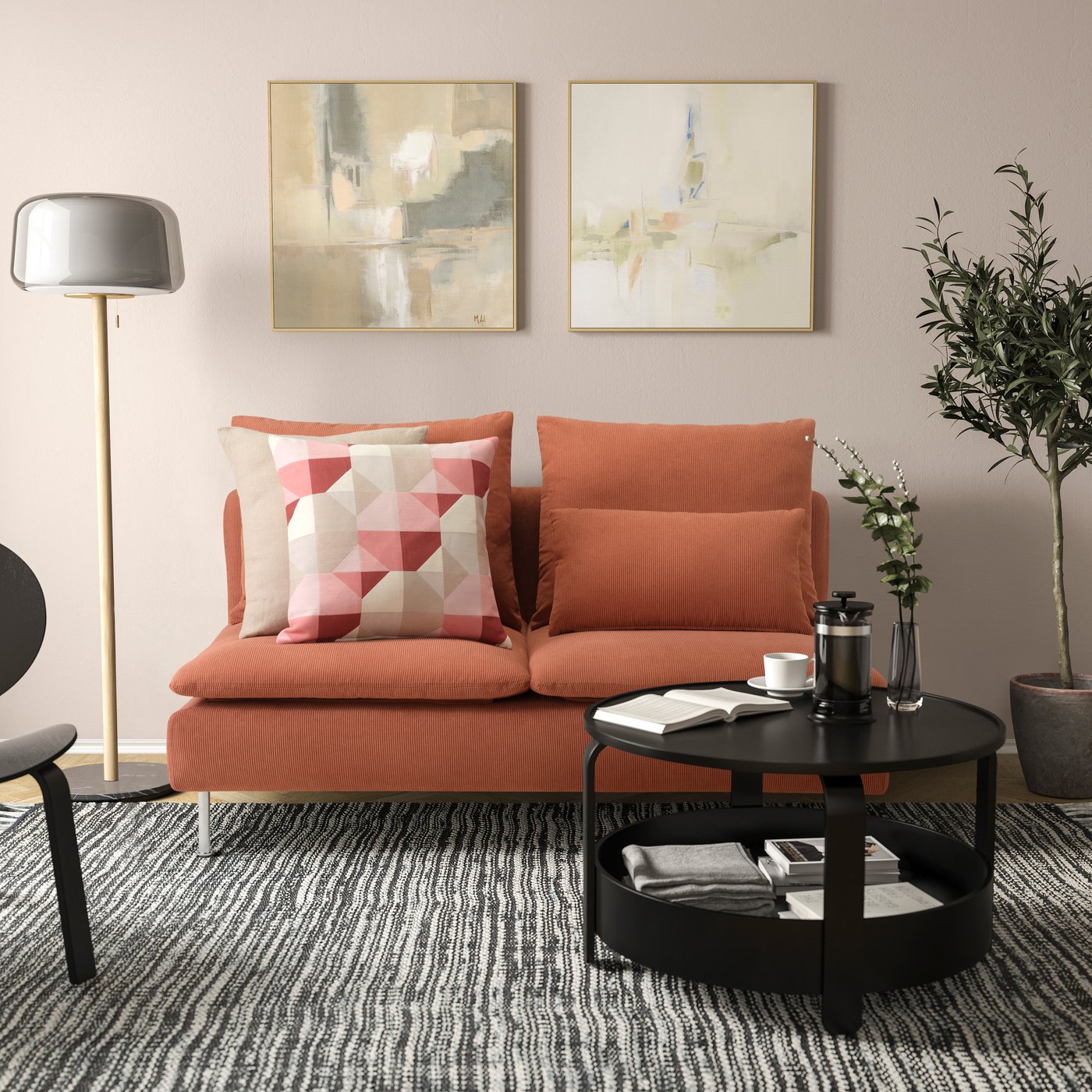 A Kelinge rust SÖDERHAMN compact 3-seat section