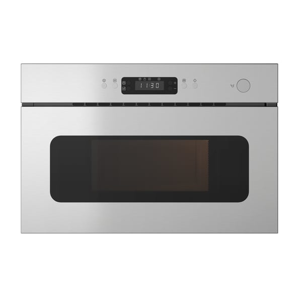 An IKEA 300 stainless steel MATTRADITION microwave oven