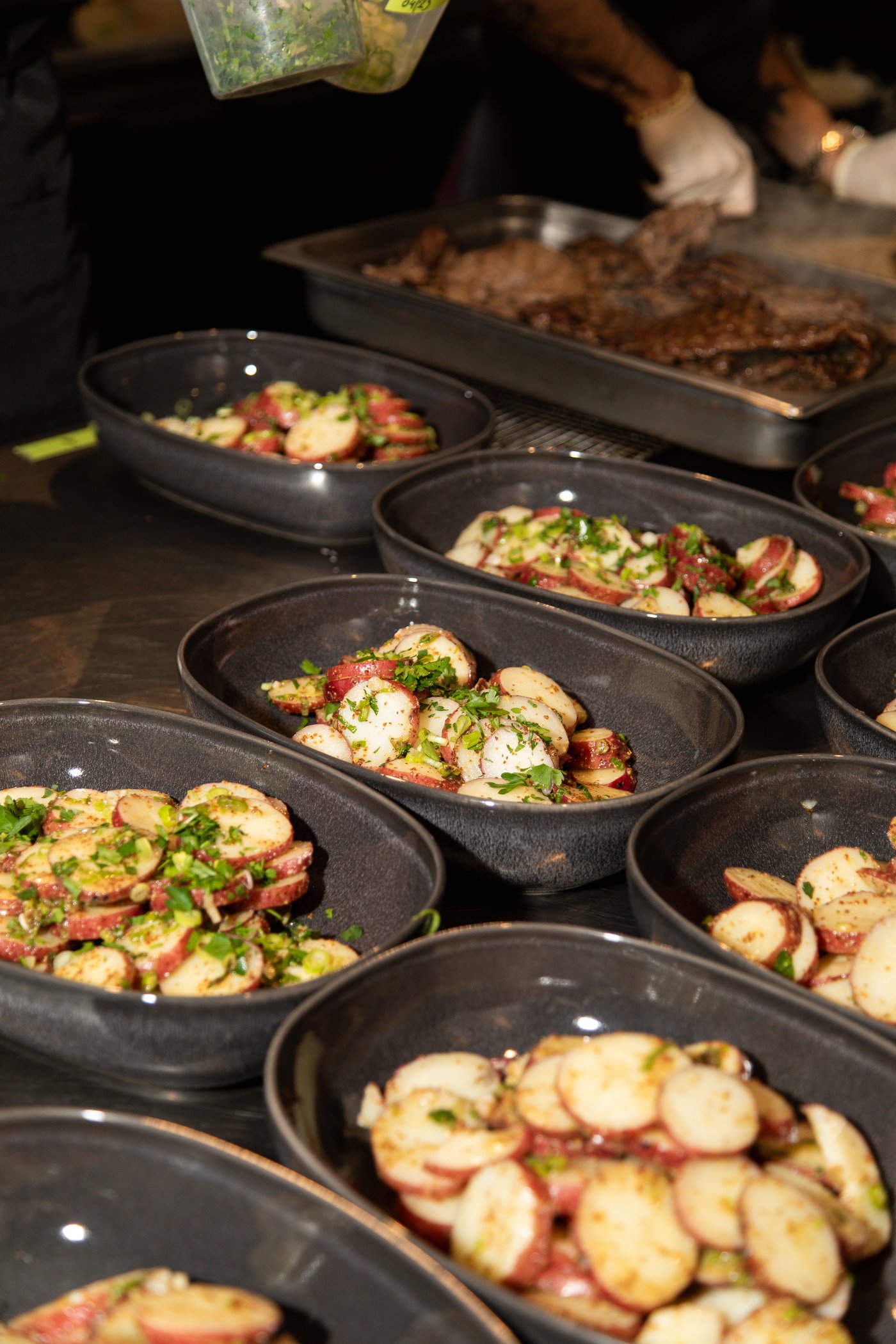 food on plates on a table