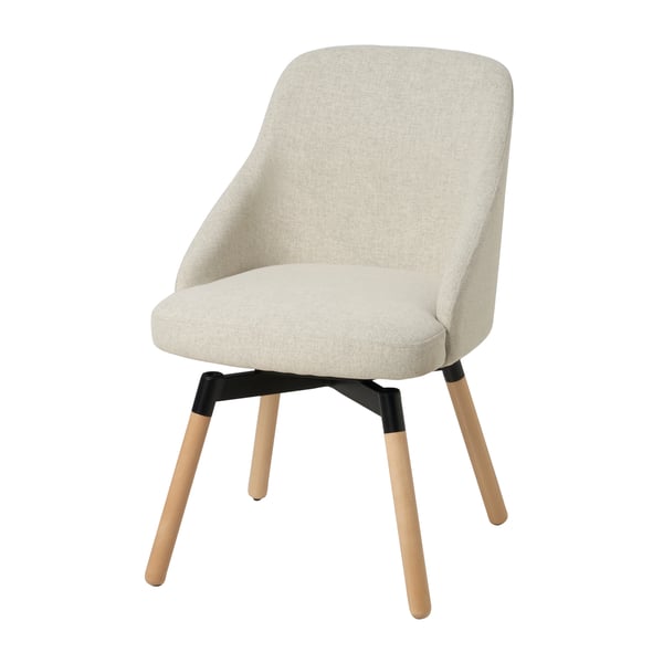 A Gunnared beige JANOLOF swivel dining chair