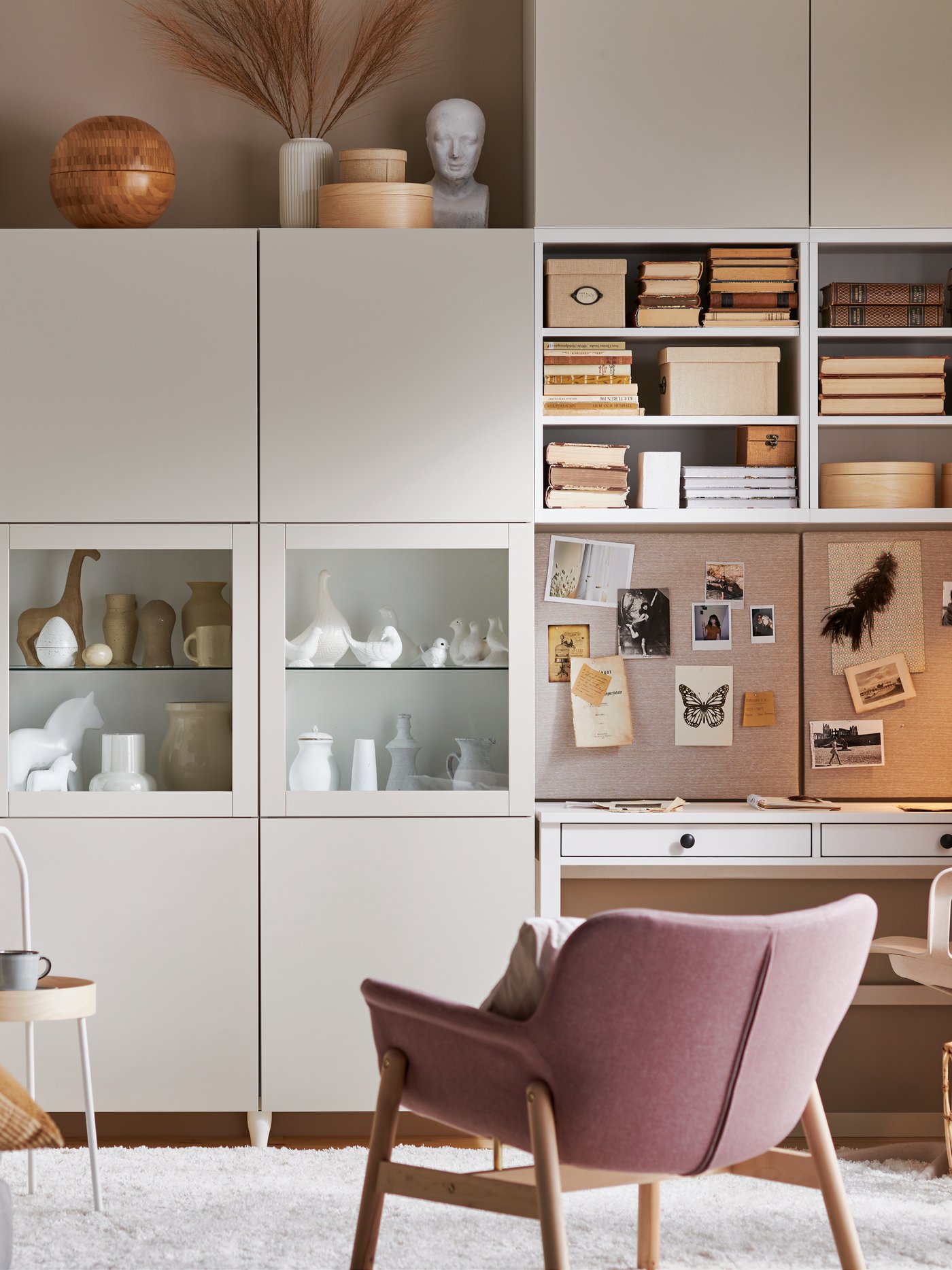 A white NYMÅNE wall/reading lamp.