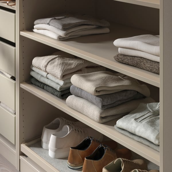 A grey-beige KOMPLEMENT shelf