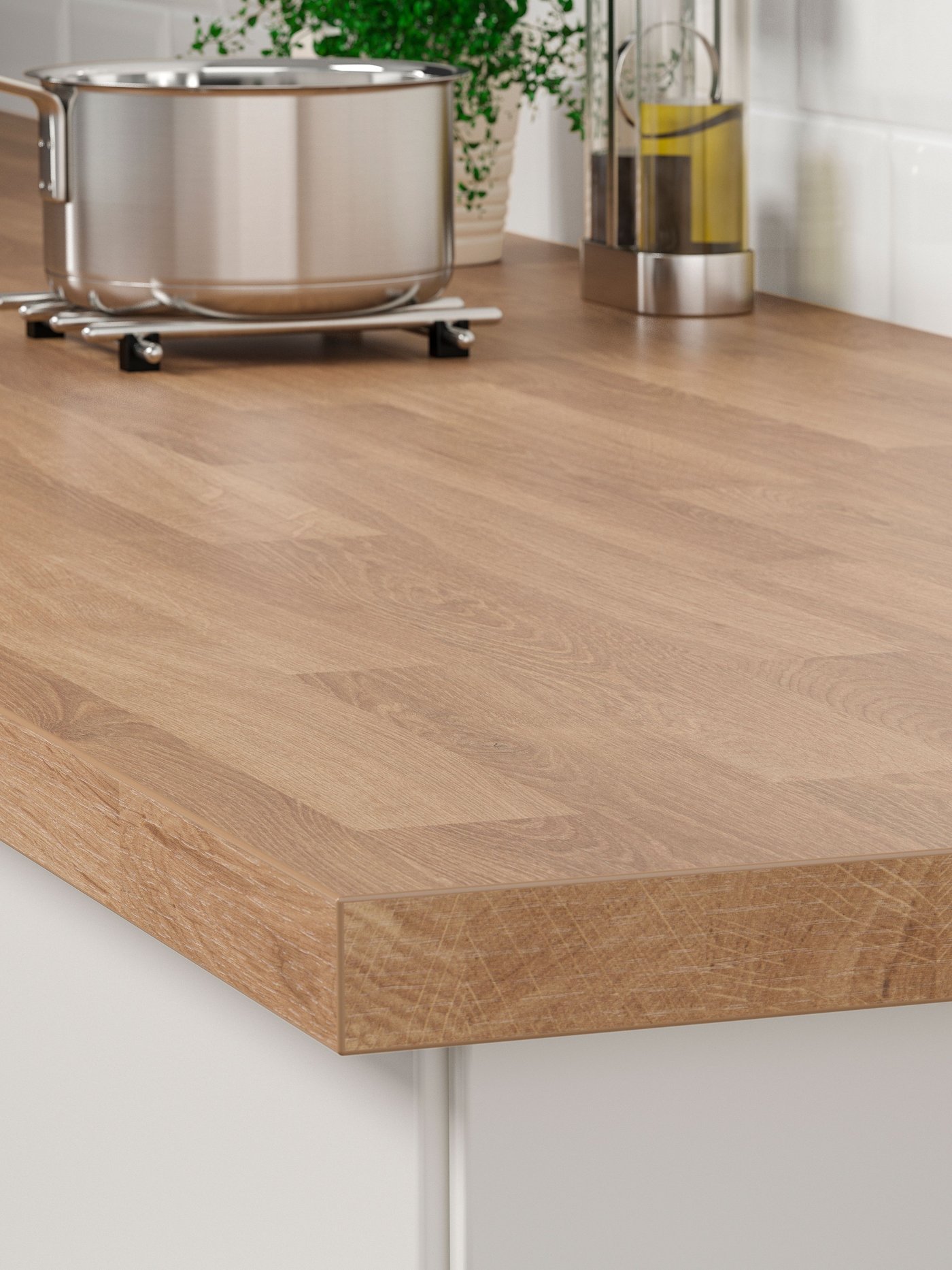 An oak effect/laminate SÄLJAN worktop