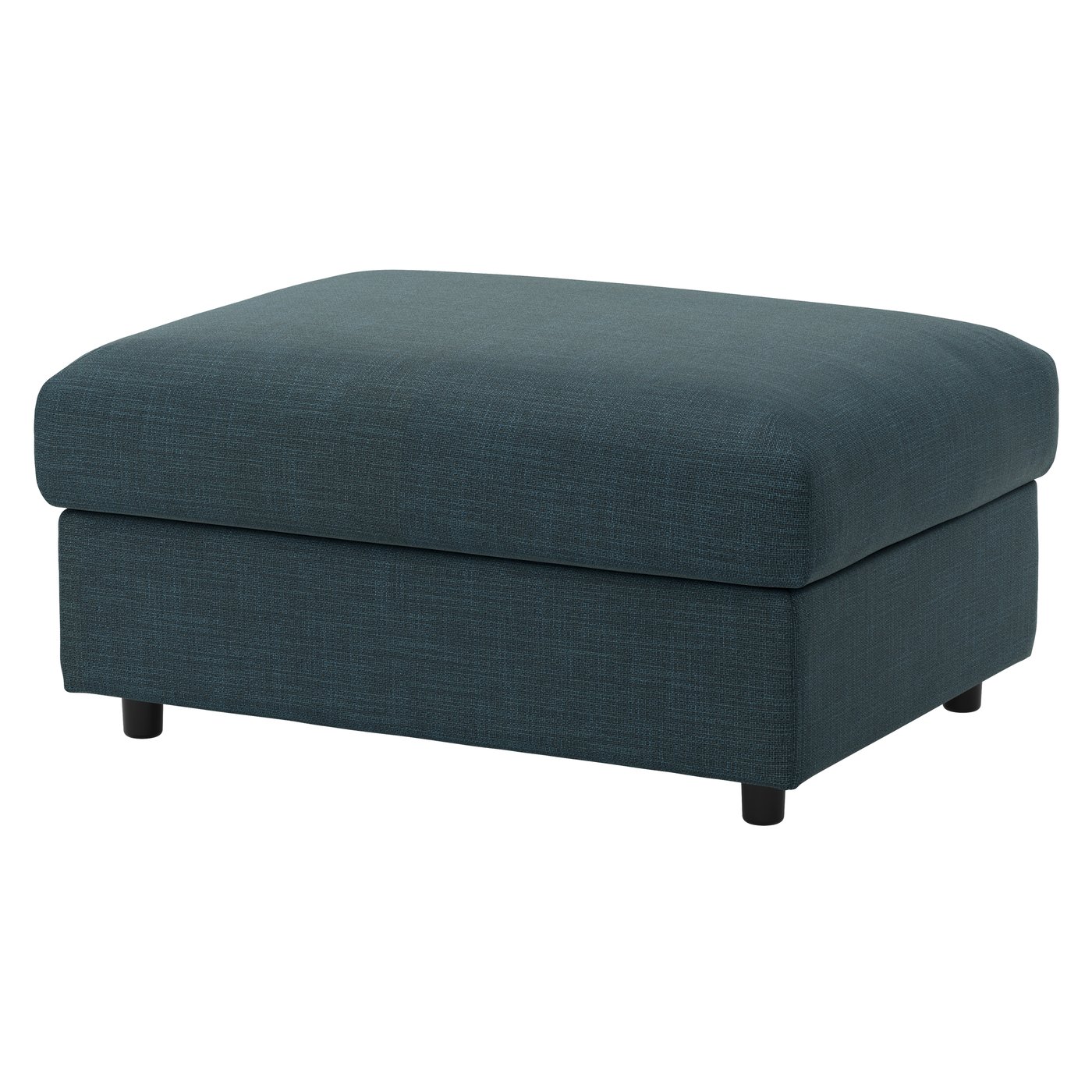 IKEA VIMLE fotpall med förvaring, hillared mörkblå