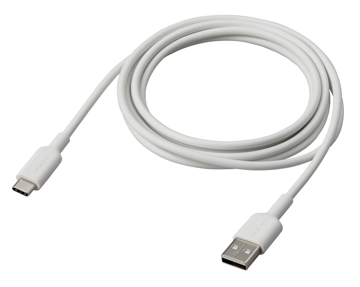 IKEA SITTBRUNN USB-A till USB-C, vit, 2 m