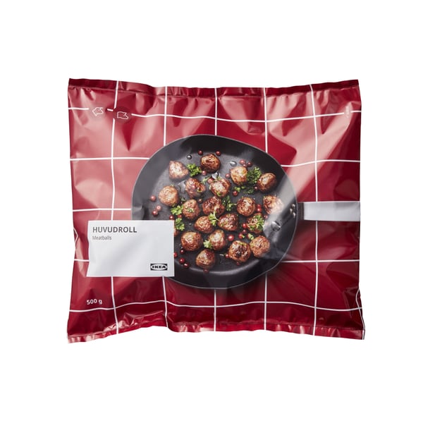 A frozen HUVUDROLL meatballs in the NA