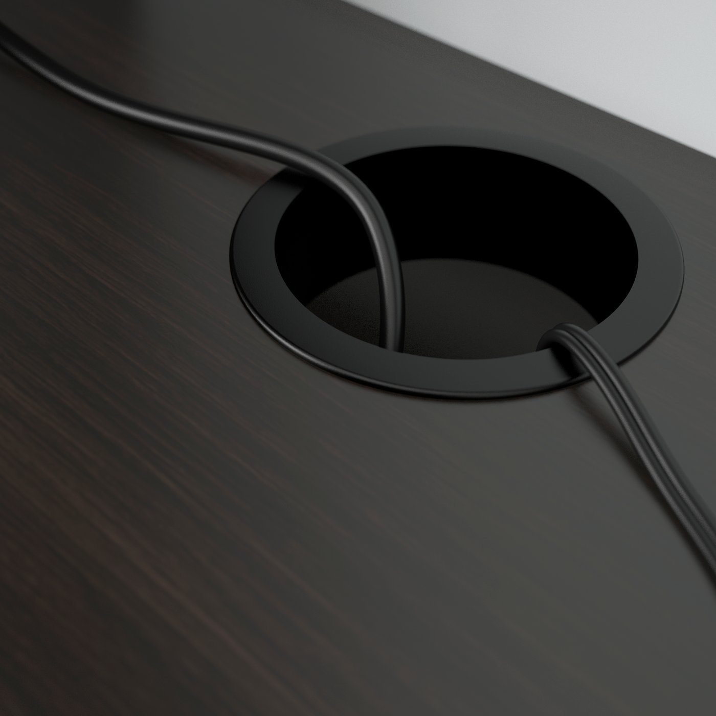 A black-brown MICKE desk