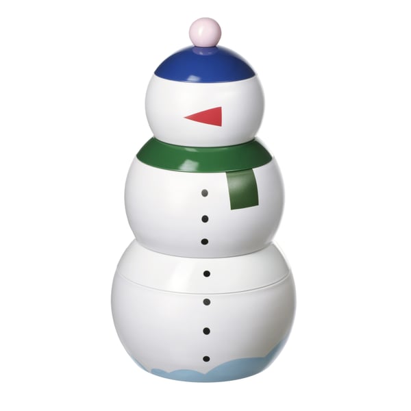 VINTERFINT ヴィンテルフィント 缶 ふた付き 3点セット, 雪ダルマ