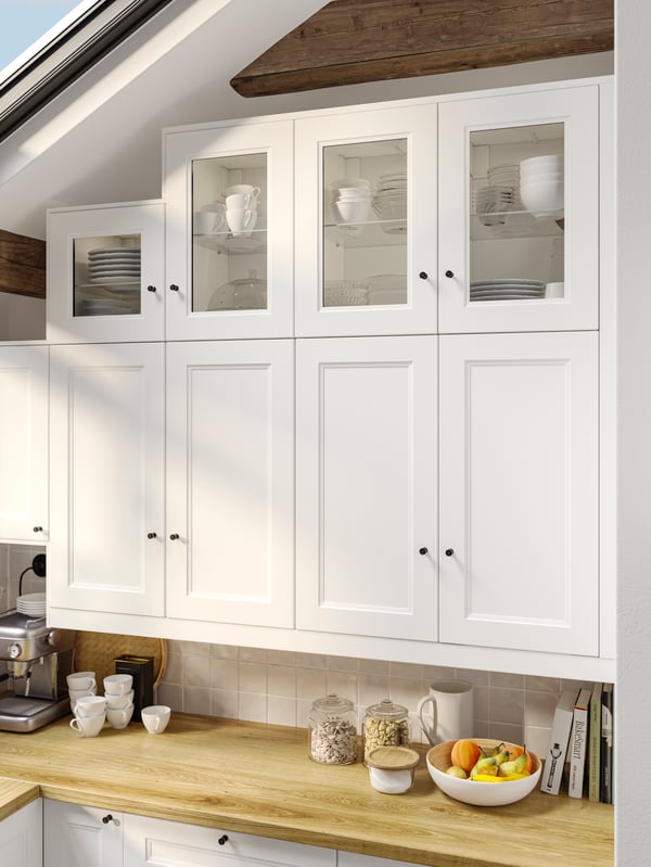 A matt white AXSTAD glass door