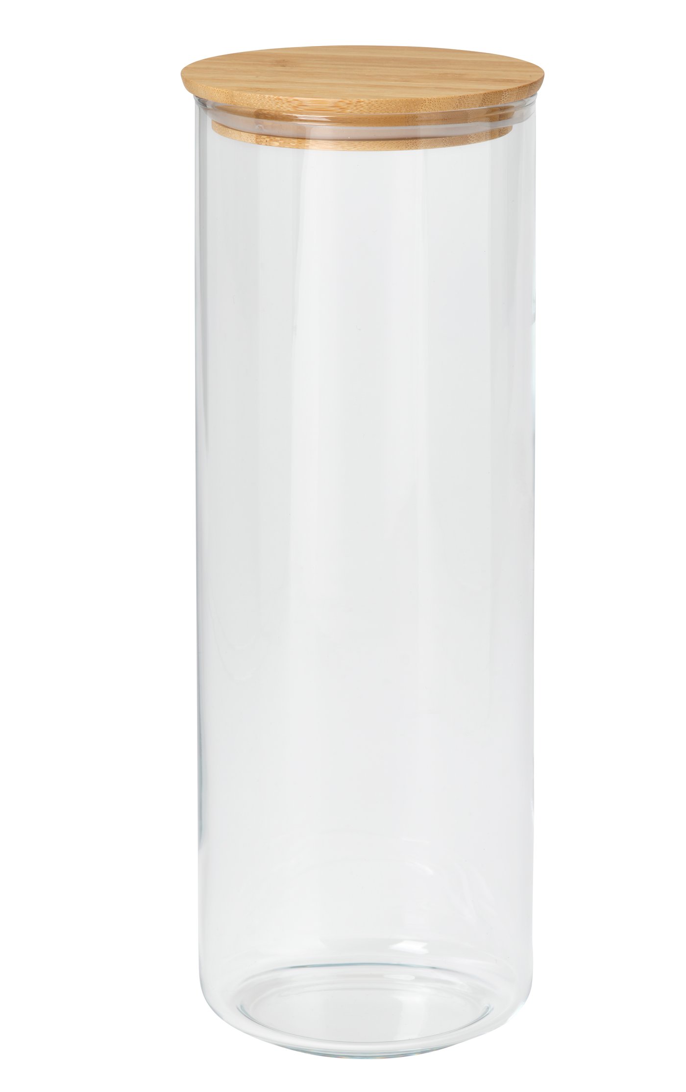IKEA EKLATANT burk med lock, klarglas/bambu, 1.8 l