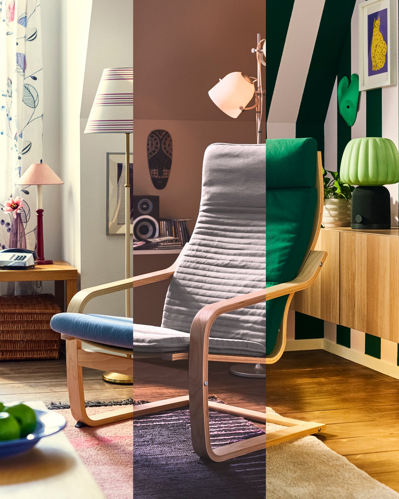 A colourful cats BILD poster in the living room