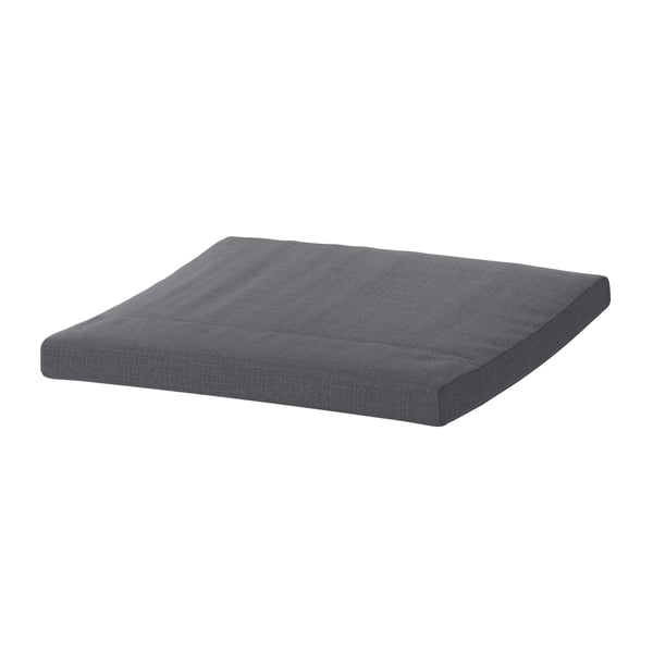 A Skiftebo dark grey POÄNG footstool cushion
