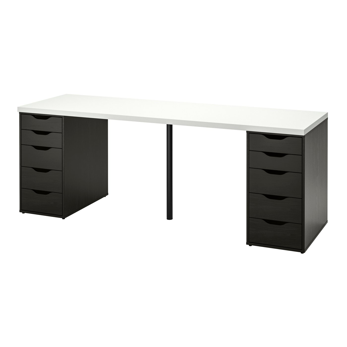 IKEA - LAGKAPTEN / ALEX työpöytä, valkoinen/mustanruskea
