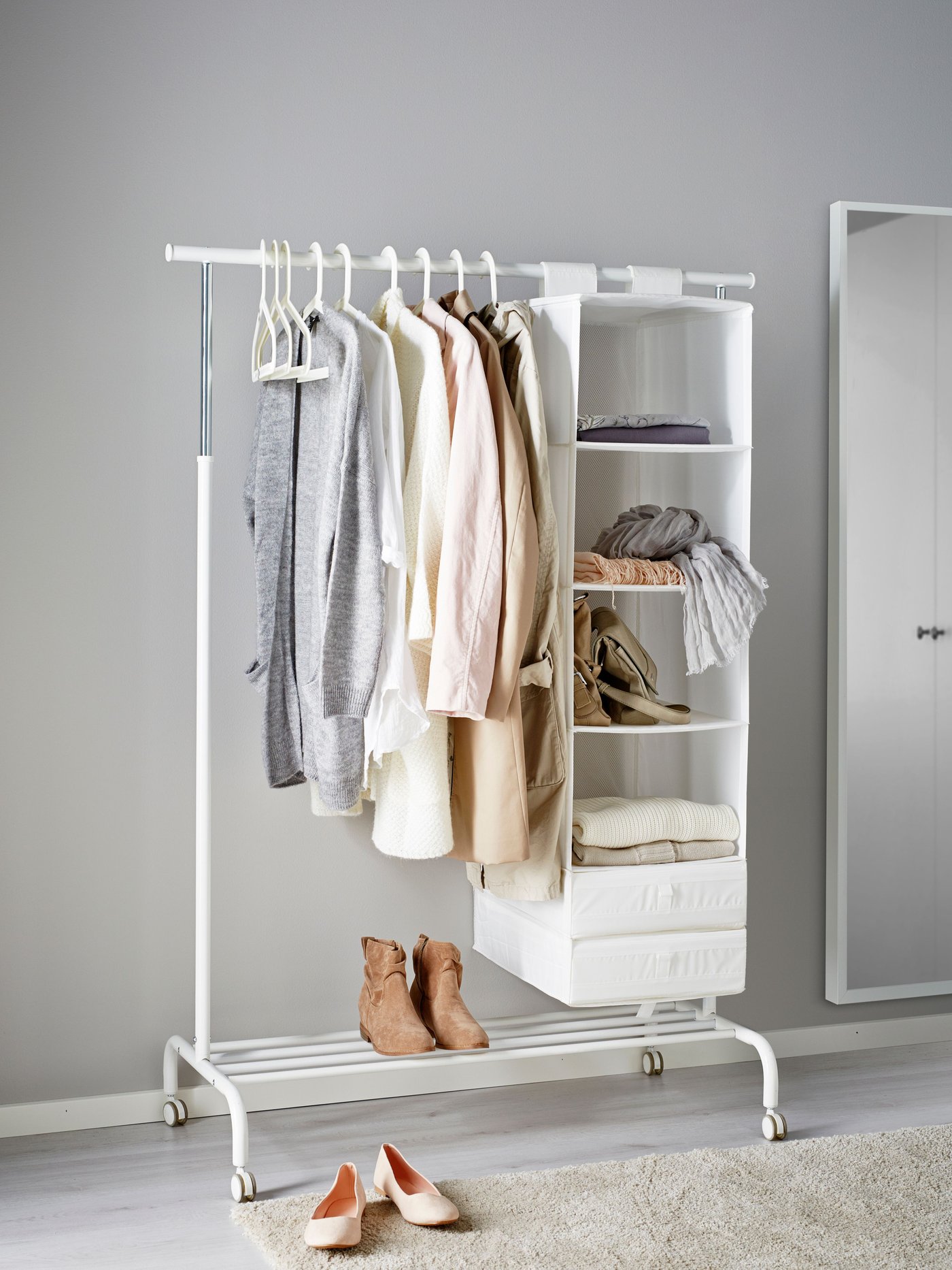 RIGGA clothes rack, white