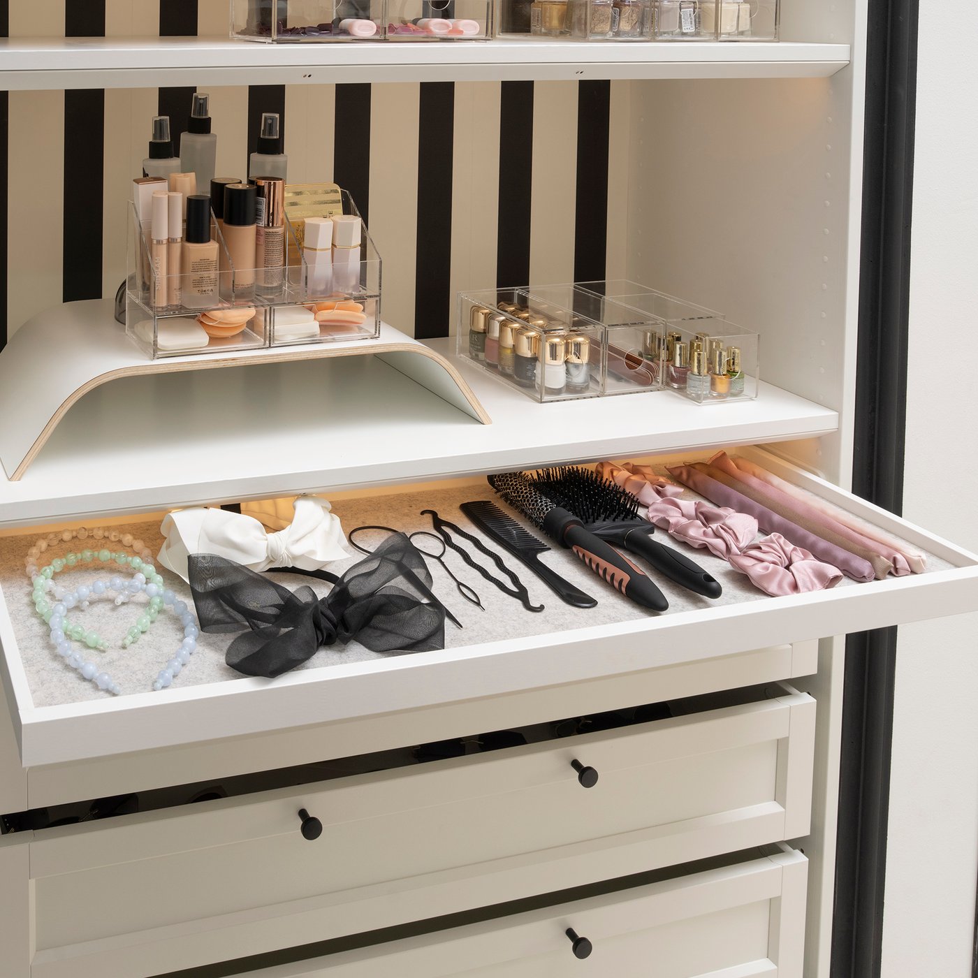 A white PAX wardrobe frame