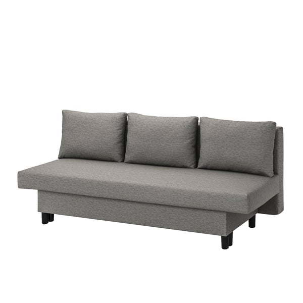 A Knisa grey-beige ÄLVDALEN 3-seat sofa-bed