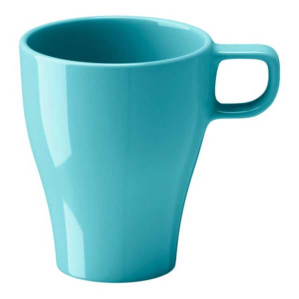 A turquoise FÄRGRIK mug