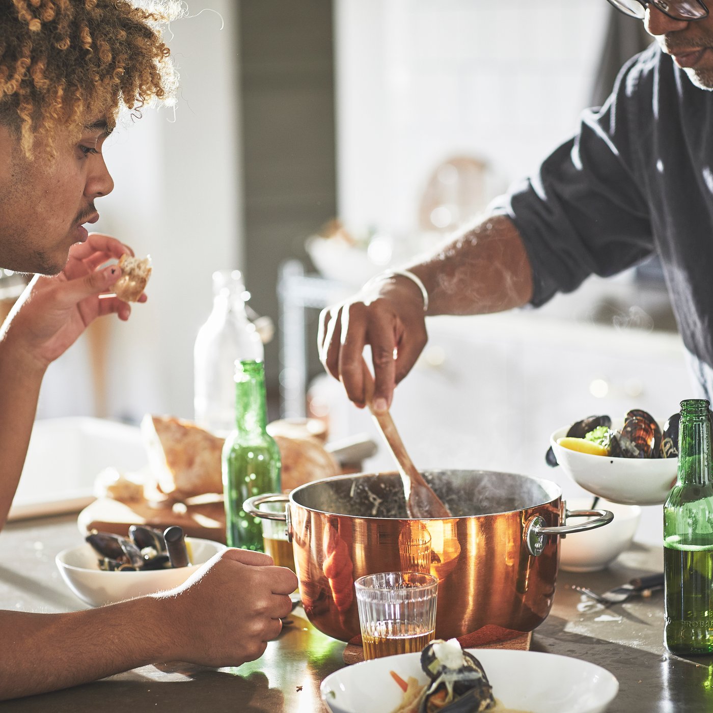 Медная/нержавеющая стальная кастрюля FINMAT с крышкой