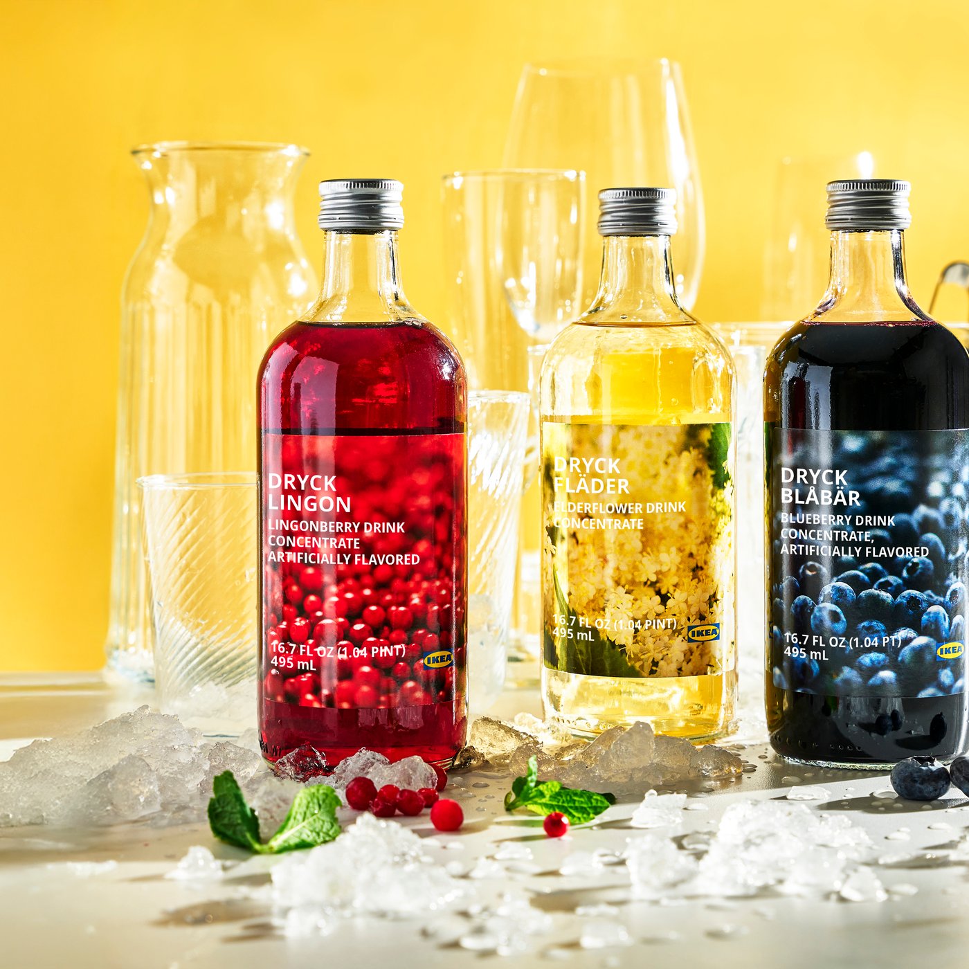 A clear glass KLIPPLAX glass