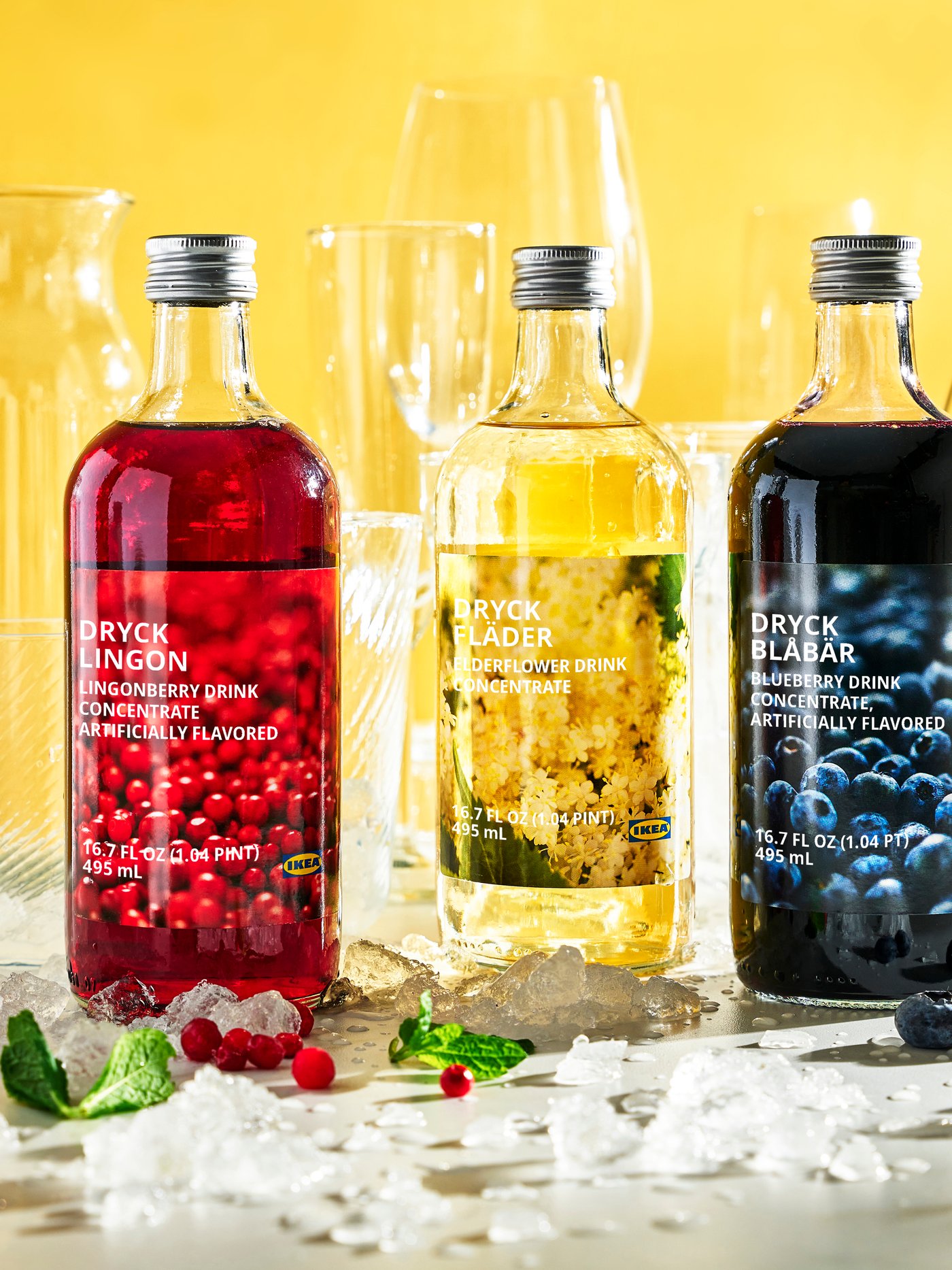 A clear glass KLIPPLAX glass