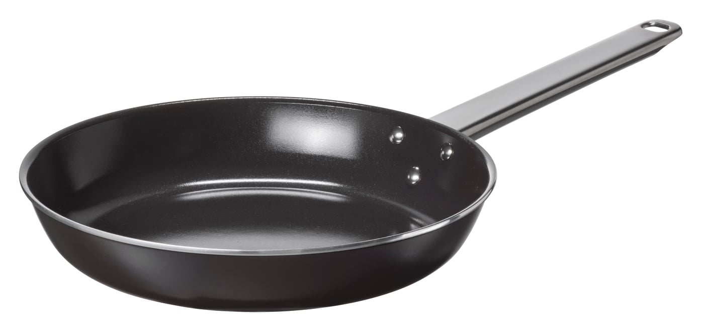 IKEA GULDÖRING stekpanna, non-stick beläggning rostfritt stål/svartgrå, 24 cm