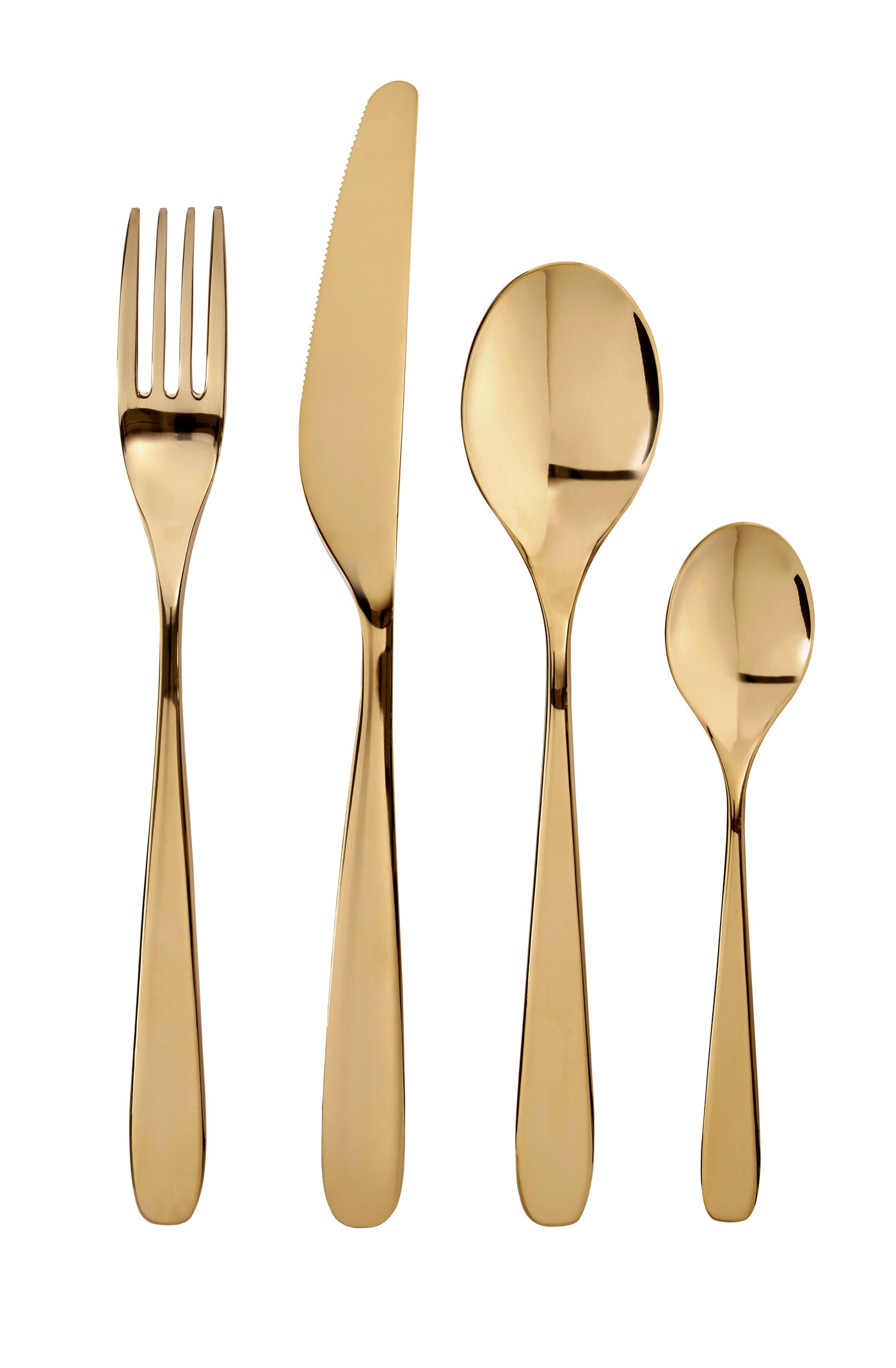 Tillagd Cuberteria 24 Piezas Color Laton