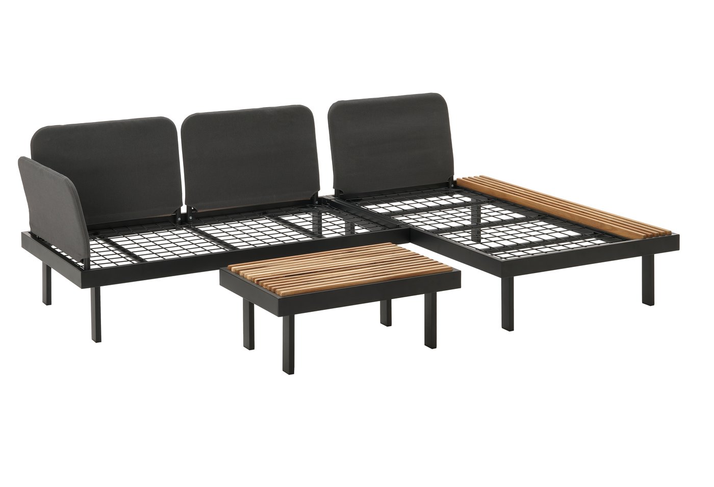 IKEA REVSKÄR 3-sits möbelgrupp, antracit utomhus