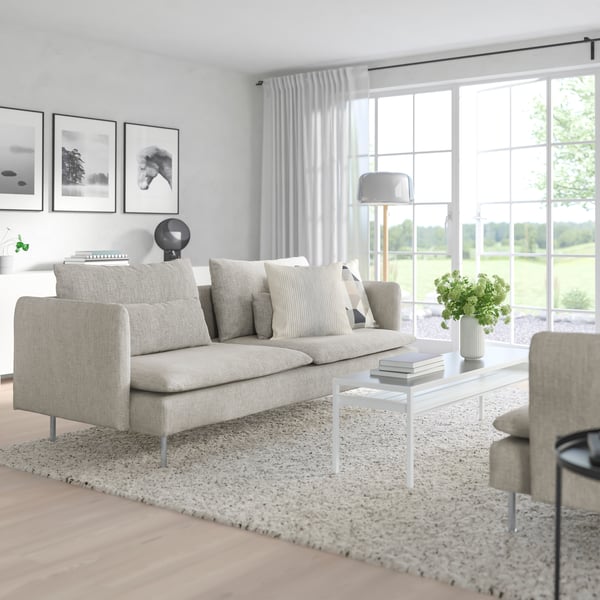 A Viarp beige/brown SÖDERHAMN 3-seat sofa