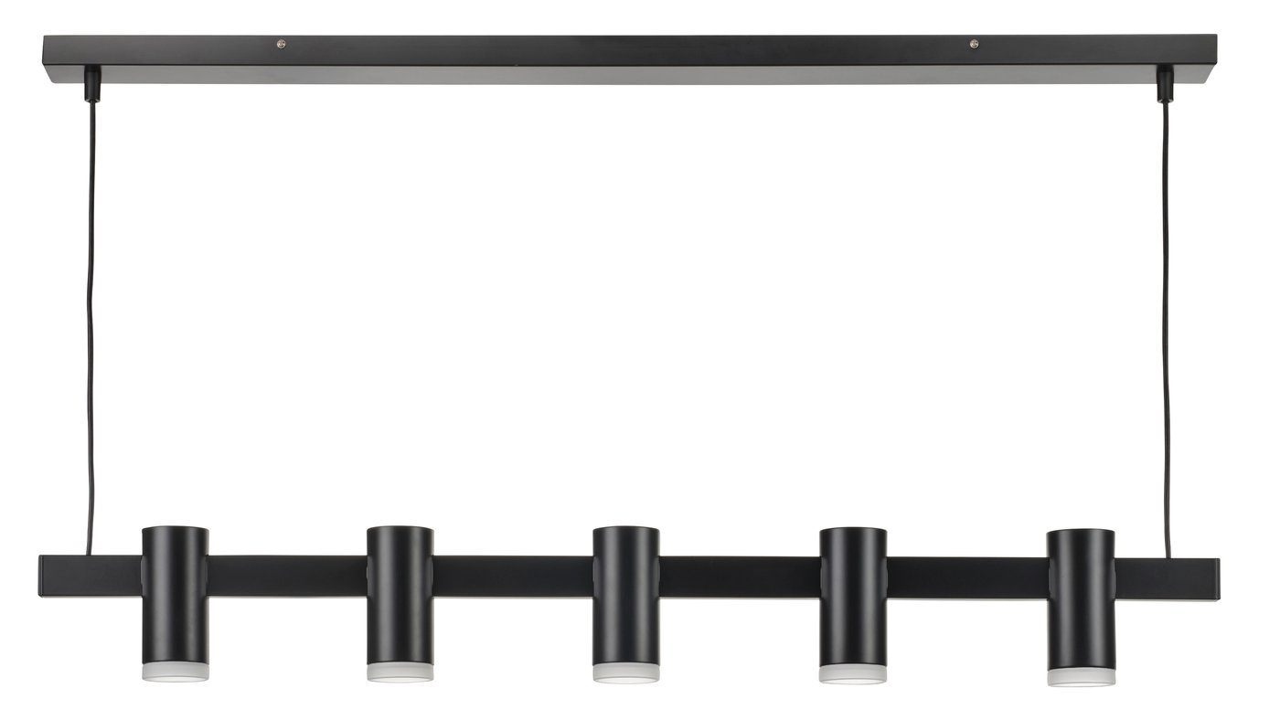 IKEA KRANSALG taklampa med 5 lampor, svart, 113 cm