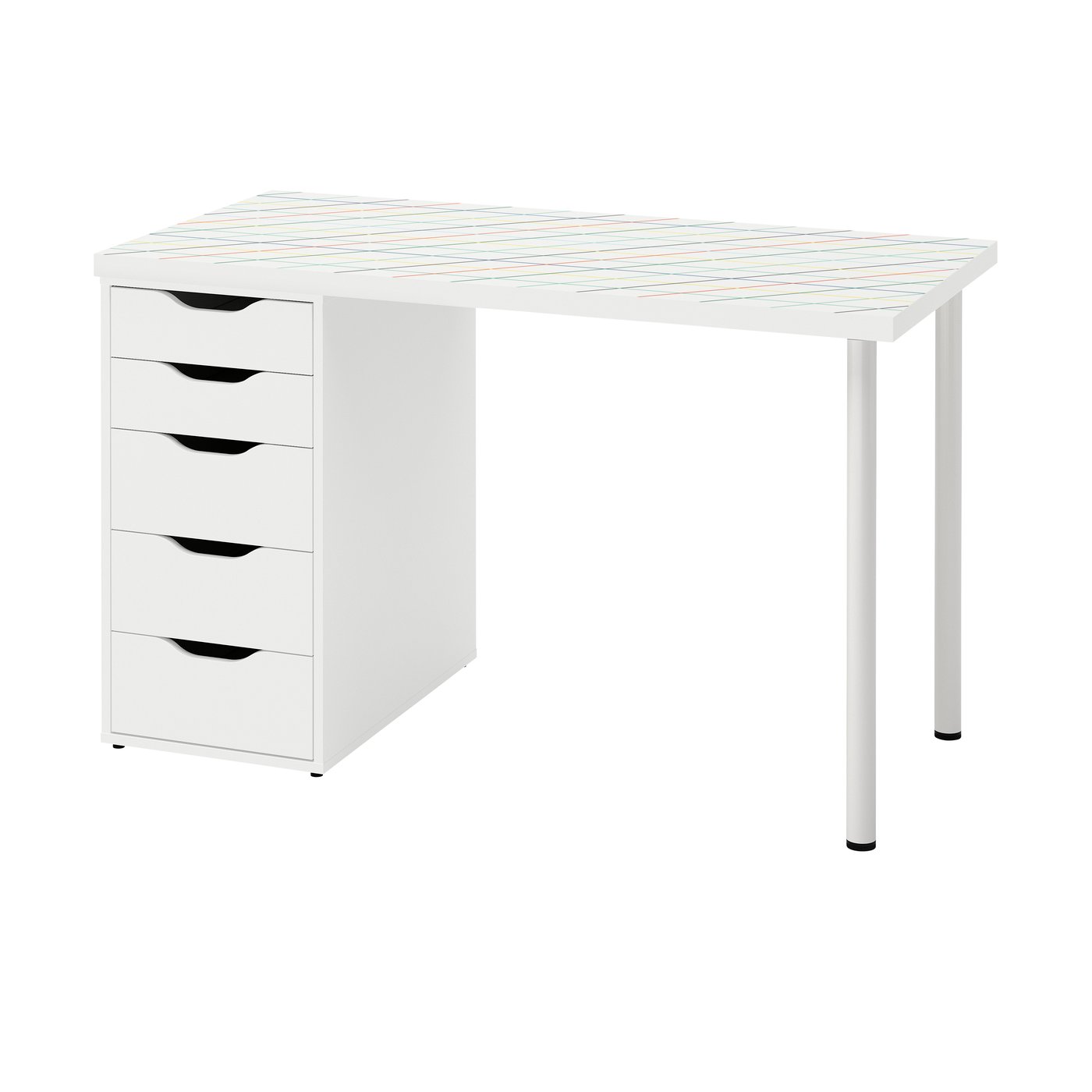 A grid multicolour/white ALEX desk