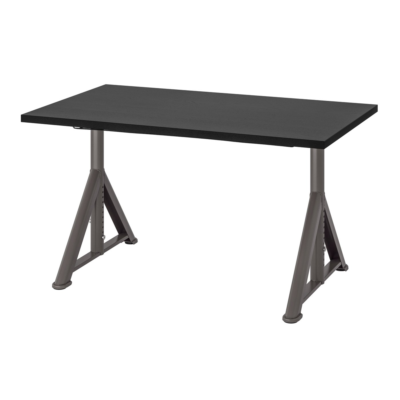 A black/dark grey IDÅSEN desk in the NA