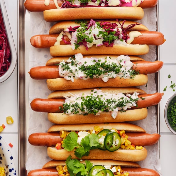 A frozen REFRÄNG plant-based sausages