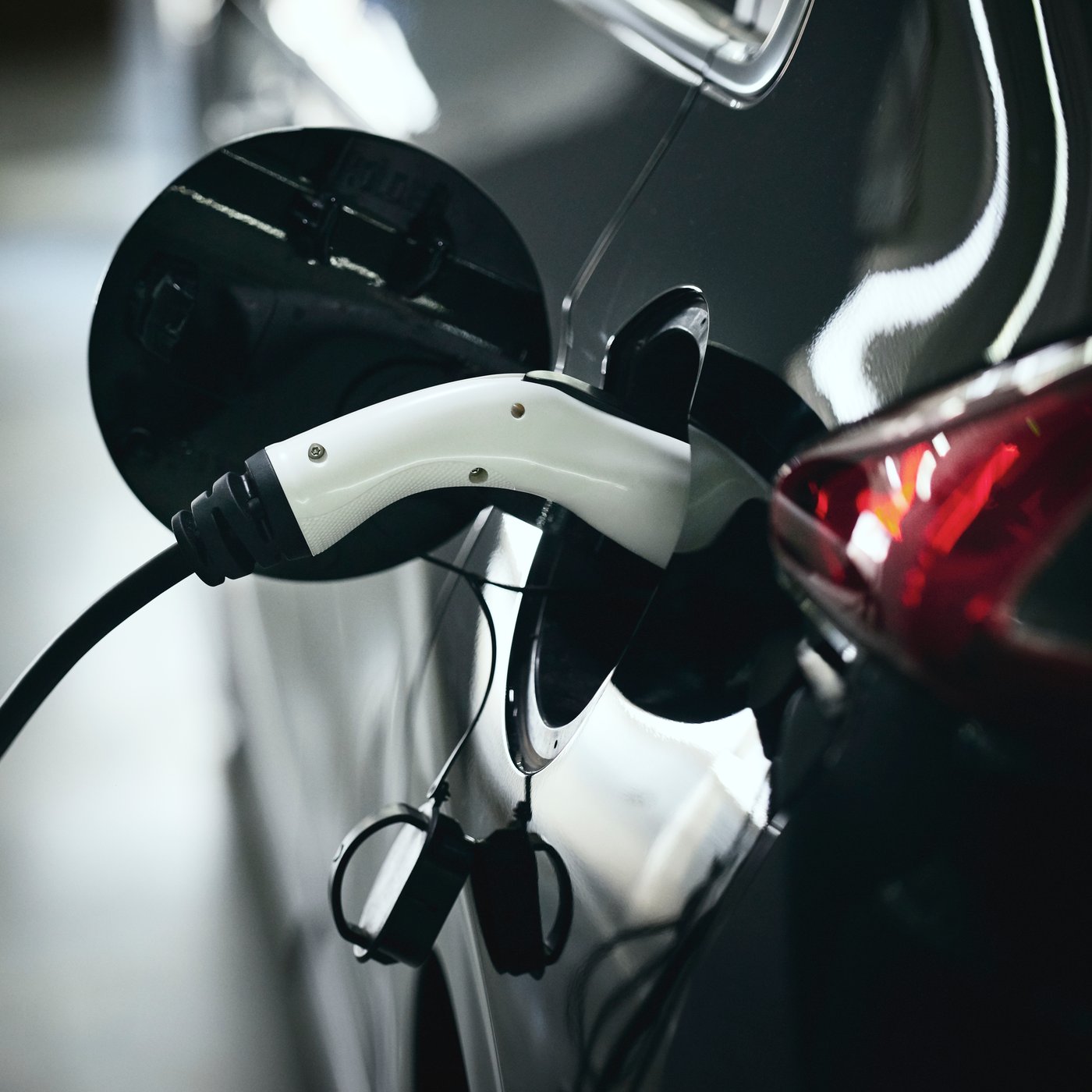 Electric car charging.