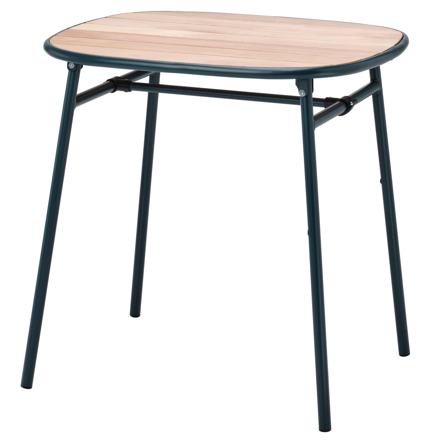 IKEA DUVSKÄR bord, utomhus, svartblå/eukalyptus, 76x63 cm