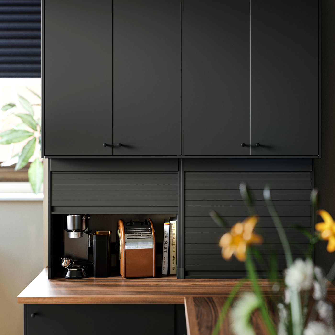 Kuchnia METOD z czarnymi frontami NICKEBO.