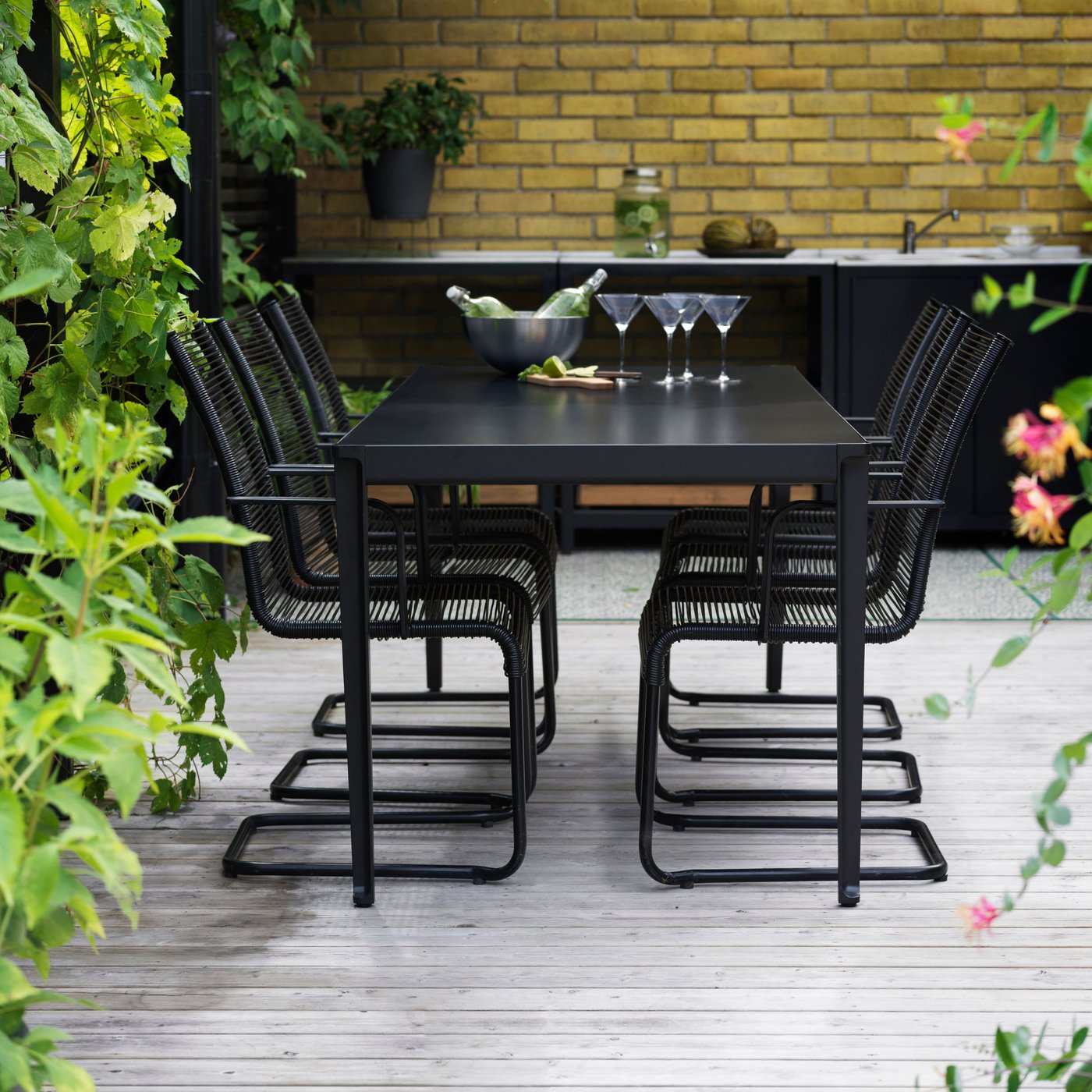 A clear glass STORSINT martini glass