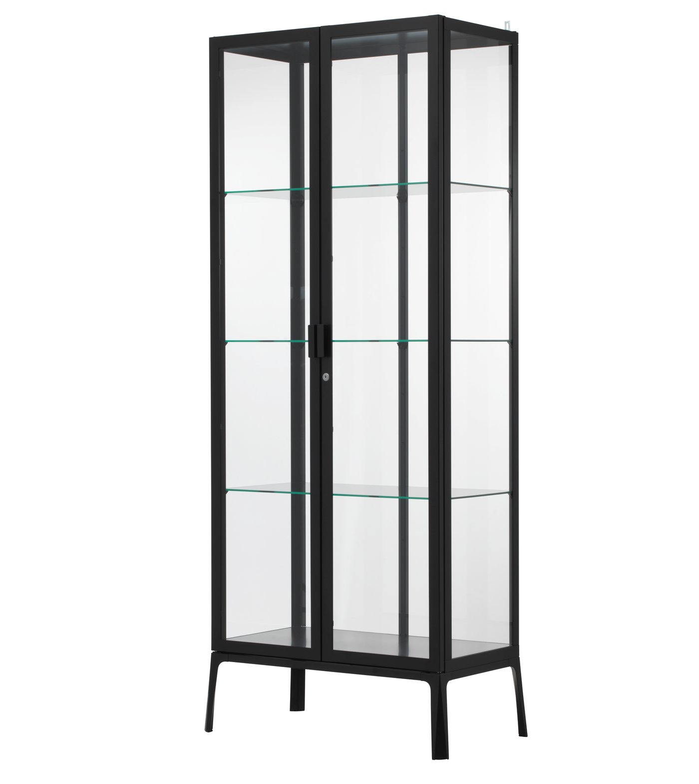 IKEA MILSBO vitrinskåp, antracit, 73x175 cm