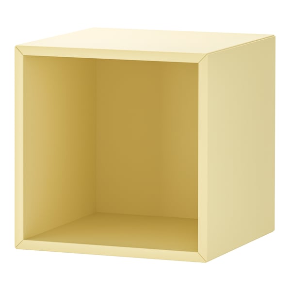 A pale yellow EKET cabinet
