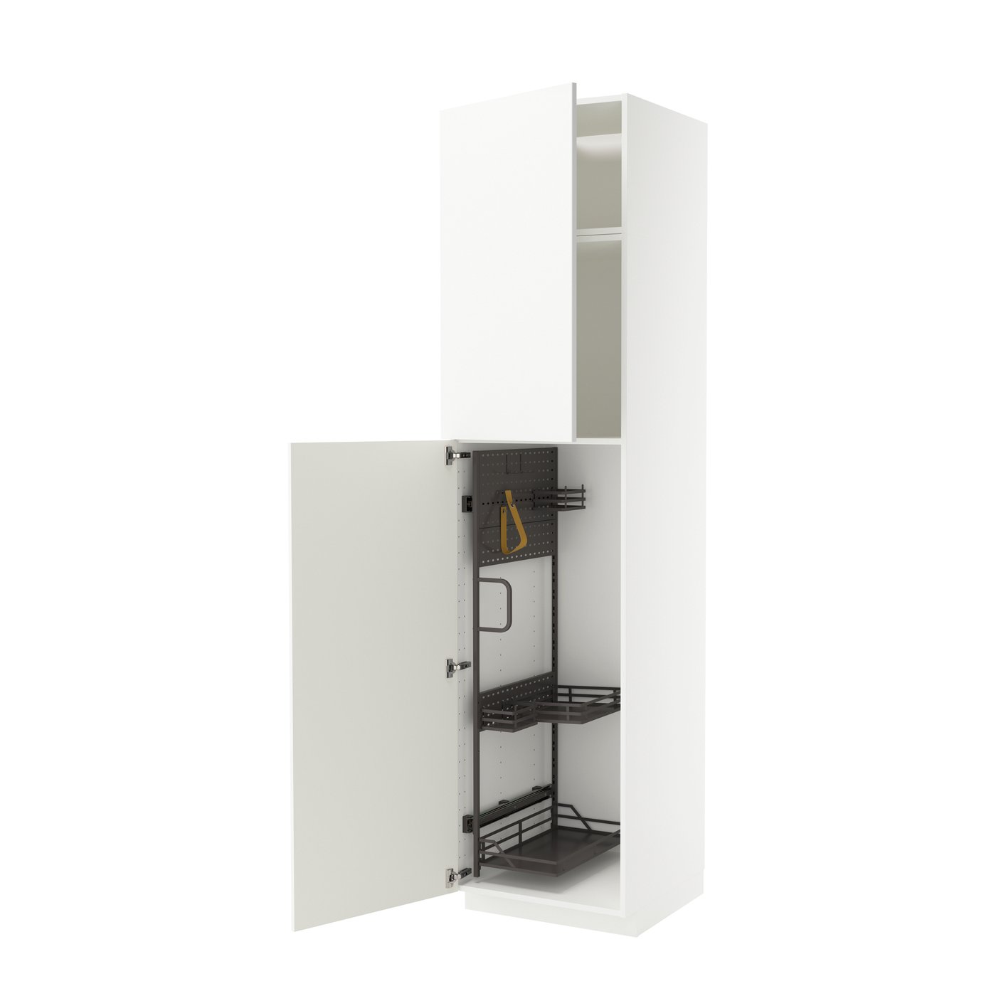IKEA METOD högskåp med städskåpsinredning, vit/ringhult vit, 60x60x240 cm