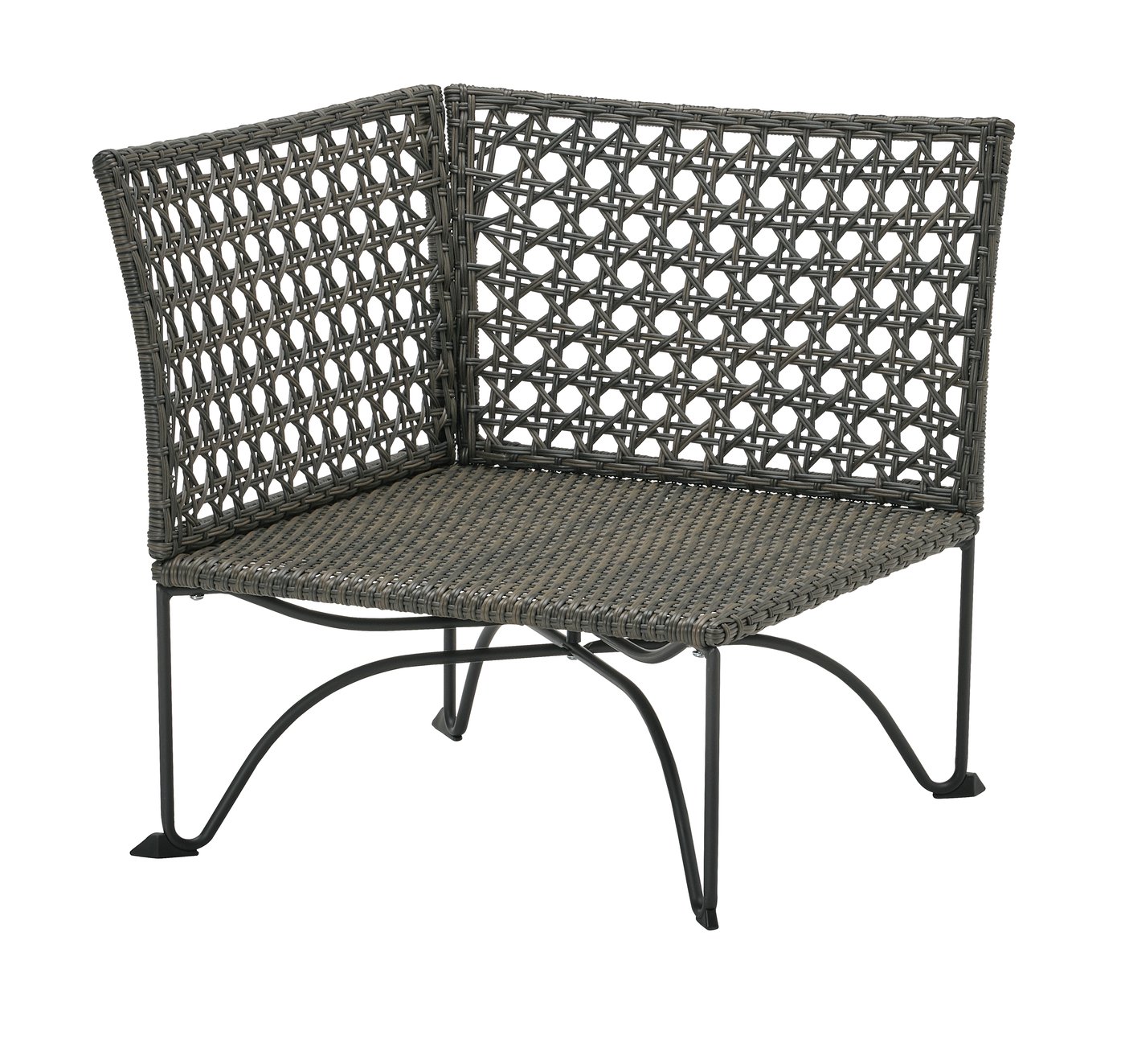 IKEA JUTHOLMEN hörnsektion, utomhus, mörk gråbrun