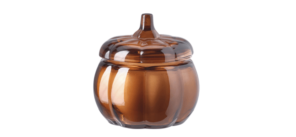 A Spiced pumpkin/brown HÖSTAGILLE scented candle in glass