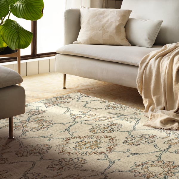 A beige HOLSTEBRO rug, low pile