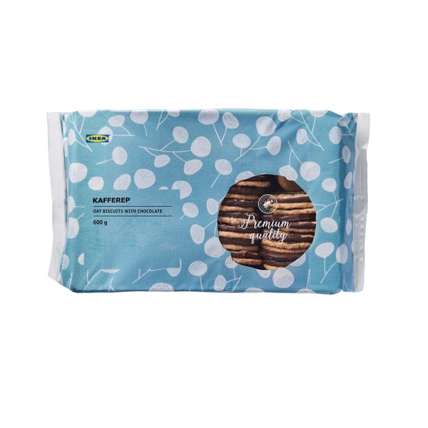 A with chocolate Rainforest Alliance Certified KAFFEREP oat biscuits in the NA